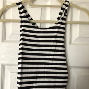 Black and White Stripped Abercrombie Tank Top